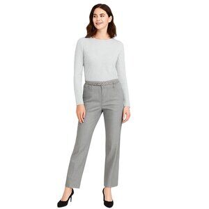 Banana Republic Logan Size 6 Womens Gray Wool Blend Straight-Leg Trousers
